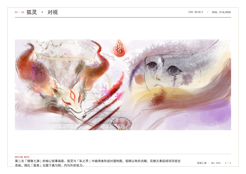 《狐面心渊》狐灵对视画面